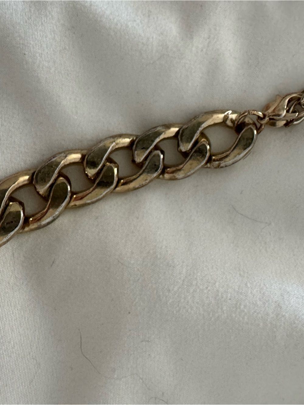 Gold-Tone Chunky Cuban Bauble Bar Chain Necklace Choker Stainless Steel - Picture 5 of 6